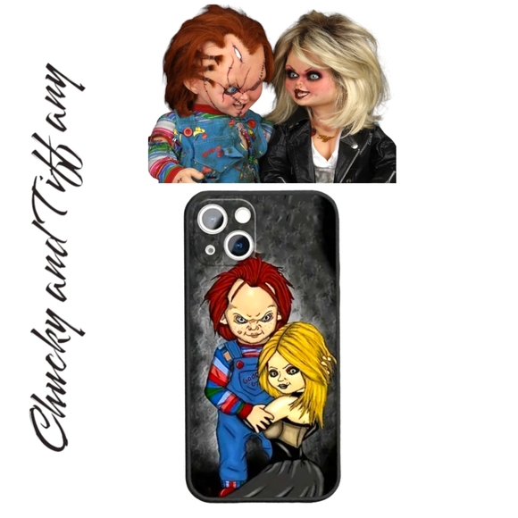 NWT!! Chucky and Tiffany iPhone 14 Pro Max Black Durable Protective Case!! - Picture 3 of 9